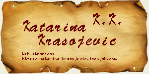 Katarina Krasojević vizit kartica